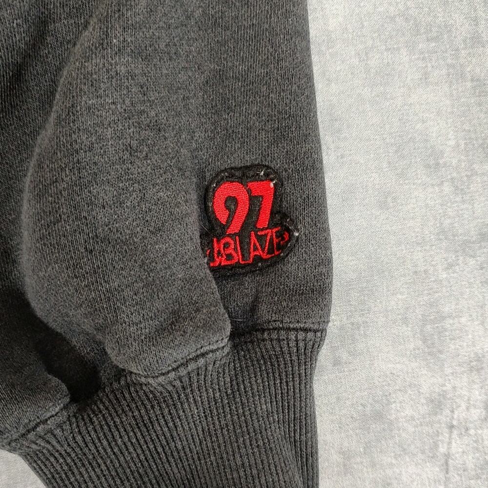 VTG Johnny Blaze 97 heavy embroidered streetwear Y2K oversized hoodie mens XL - Picture 5 of 10